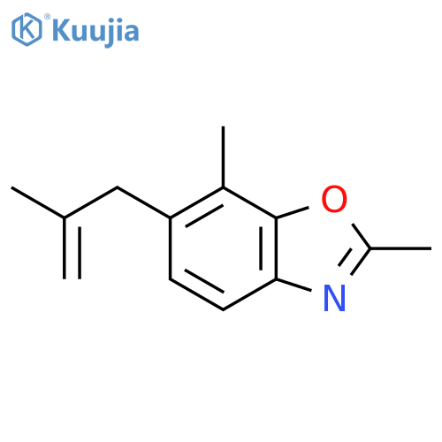 Benzoxazole, 2,7-dimethyl-6-(2-methyl-2-propenyl)- structure