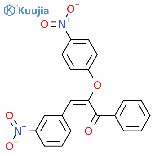 2-Propen-1-one, 2-(4-nitrophenoxy)-3-(3-nitrophenyl)-1-phenyl-, (Z)- structure