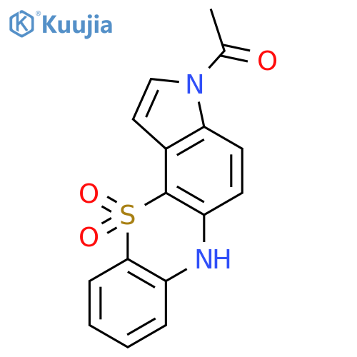 Pyrrolo[2,3-c]phenothiazine, 3-acetyl-3,6-dihydro-, 11,11-dioxide structure