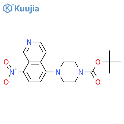 tert-butyl 4-(8-nitroisoquinolin-5-yl)piperazine-1-carboxylate structure