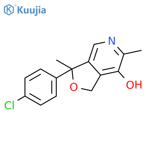 Furo[3,4-c]pyridin-7-ol, 3-(4-chlorophenyl)-1,3-dihydro-3,6-dimethyl- structure