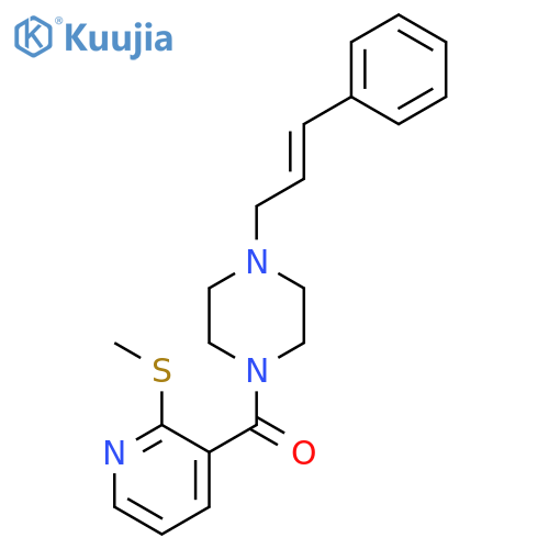 1-[2-(Methylsulfanyl)pyridine-3-carbonyl]-4-(3-phenylprop-2-en-1-yl)piperazine structure
