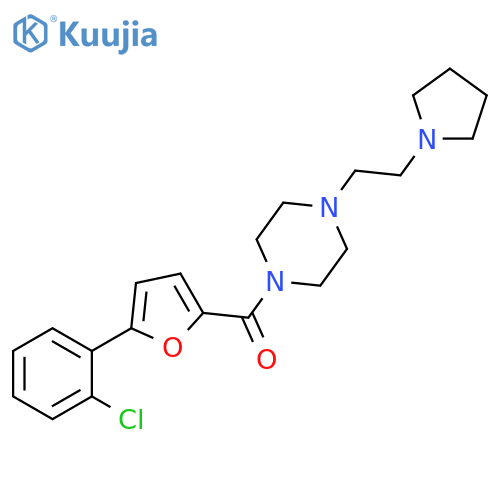 1-5-(2-chlorophenyl)furan-2-carbonyl-4-2-(pyrrolidin-1-yl)ethylpiperazine structure