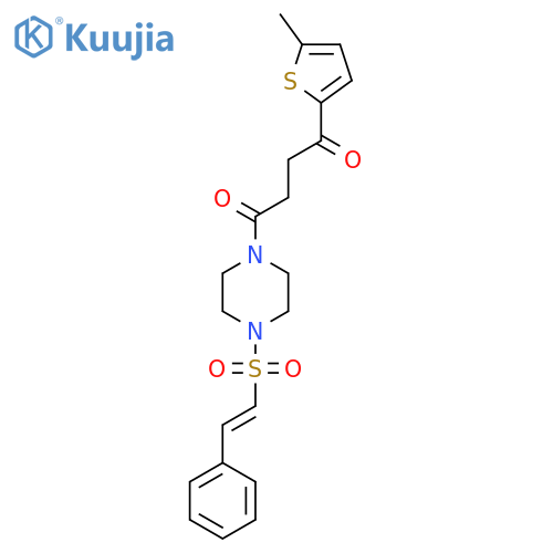 1-(5-Methylthiophen-2-yl)-4-[4-(2-phenylethenesulfonyl)piperazin-1-yl]butane-1,4-dione structure