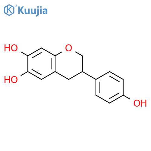 2H-1-Benzopyran-6,7-diol,3,4-dihydro-3-(4-hydroxyphenyl)- structure