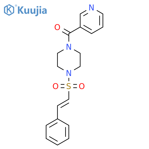1-(2-Phenylethenesulfonyl)-4-(pyridine-3-carbonyl)piperazine structure