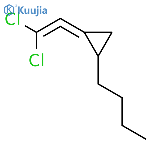 Cyclopropane, butyl(dichloroethenylidene)- structure