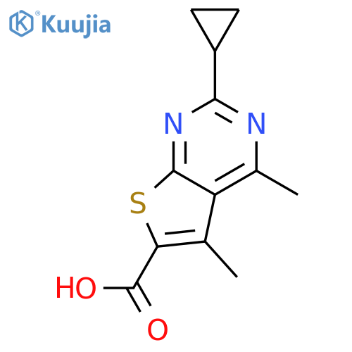 2-Cyclopropyl-4,5-Dimethylthieno2,3-DPyrimidine-6-Carboxylic Acid structure
