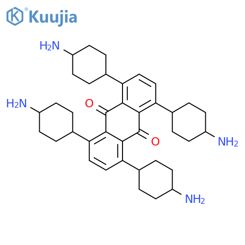 9,10-Anthracenedione,1,4,5,8-tetrakis(4-aminocyclohexyl)- structure
