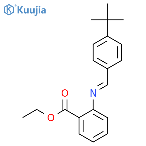 Benzoic acid,2-[[[4-(1,1-dimethylethyl)phenyl]methylene]amino]-, ethyl ester structure