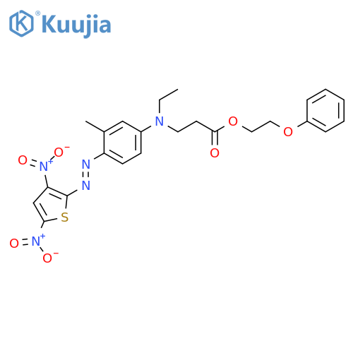 2-phenoxyethyl N-[4-[(3,5-dinitro-2-thienyl)azo]-3-methylphenyl]-N-ethyl-beta-alaninate structure