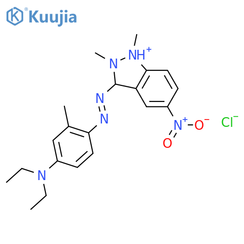 1H-Indazolium,3-[2-[4-(diethylamino)-2-methylphenyl]diazenyl]-1,2-dimethyl-5-nitro-, chloride(1:1) structure