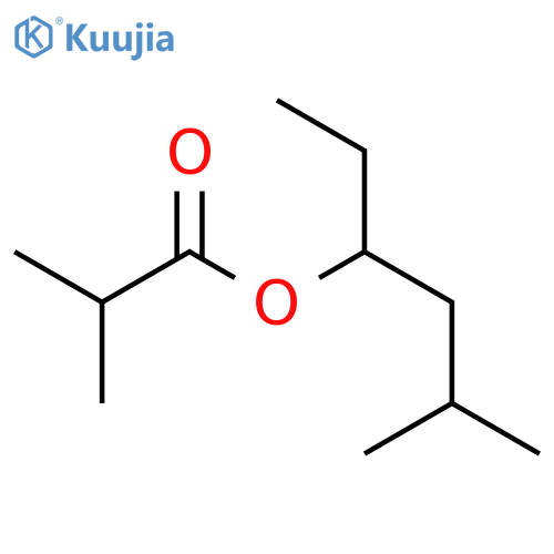 Propanoic acid,2-methyl-, 1-ethyl-3-methylbutyl ester structure