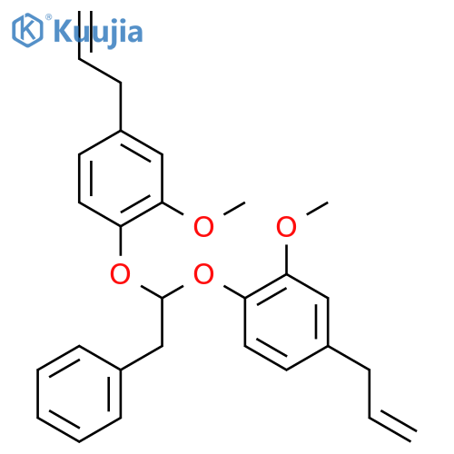 Benzene,1,1'-[(2-phenylethylidene)bis(oxy)]bis[2-methoxy-4-(2-propen-1-yl)- structure