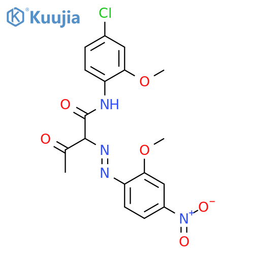 Butanamide,N-(4-chloro-2-methoxyphenyl)-2-[2-(2-methoxy-4-nitrophenyl)diazenyl]-3-oxo- structure