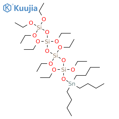 3,5,7,9,11-Pentaoxa-4,6,8,10-tetrasila-12-stannahexadecane,12,12-dibutyl-4,4,6,6,8,8,10,10-octaethoxy- (9CI) structure