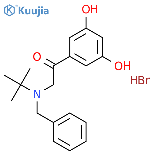 2-(Benzyl(tert-butyl)amino)-1-(3,5-dihydroxyphenyl)ethanone structure