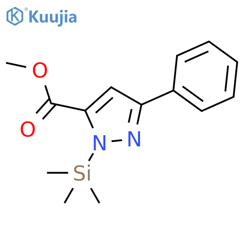 1H-Pyrazole-5-carboxylic acid, 3-phenyl-1-(trimethylsilyl)-, methyl ester structure
