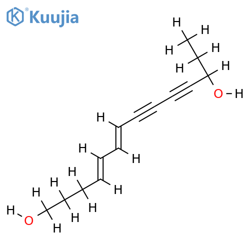 (-)-tetradeca-4t,6t-diene-8,10-diyne-1,12-diol structure