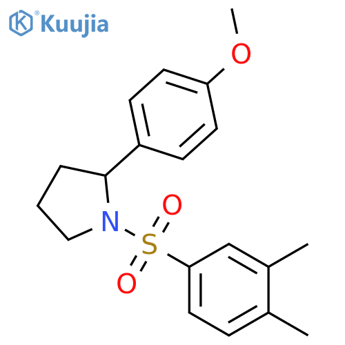 1-(3,4-Dimethyl-benzenesulfonyl)-2-(4-methoxy-phenyl)-pyrrolidine structure
