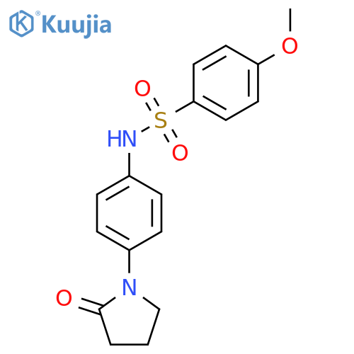 4-methoxy-N-4-(2-oxopyrrolidin-1-yl)phenylbenzene-1-sulfonamide structure