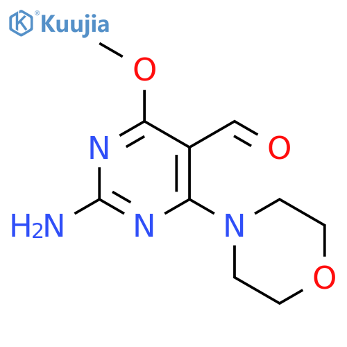 2-amino-4-methoxy-6-(morpholin-4-yl)pyrimidine-5-carbaldehyde structure