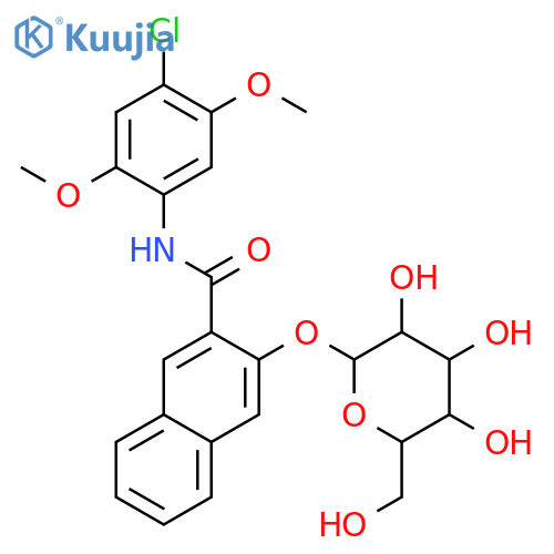 2-Naphthalenecarboxamide,N-(4-chloro-2,5-dimethoxyphenyl)-3-(b-D-galactopyranosyloxy)- structure