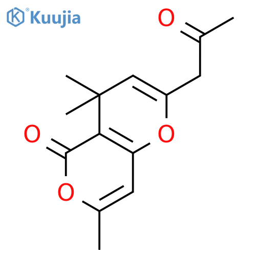 4,4,7-Trimethyl-2-(2-oxopropyl)-4H,5H-pyrano[4,3-b]pyran-5-one structure
