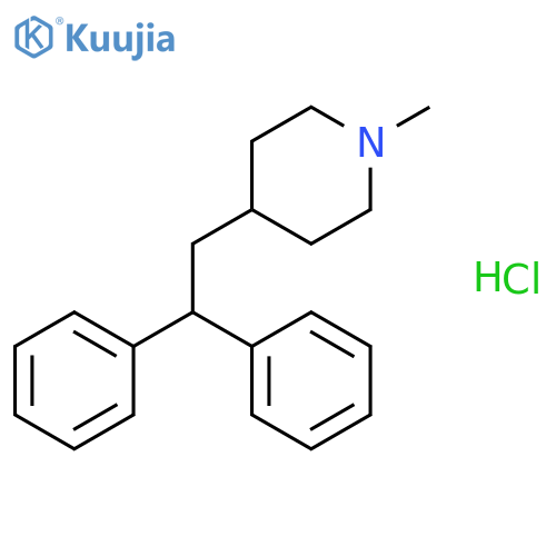 Piperidine, 4-(2,2-diphenylethyl)-1-methyl-, hydrochloride structure
