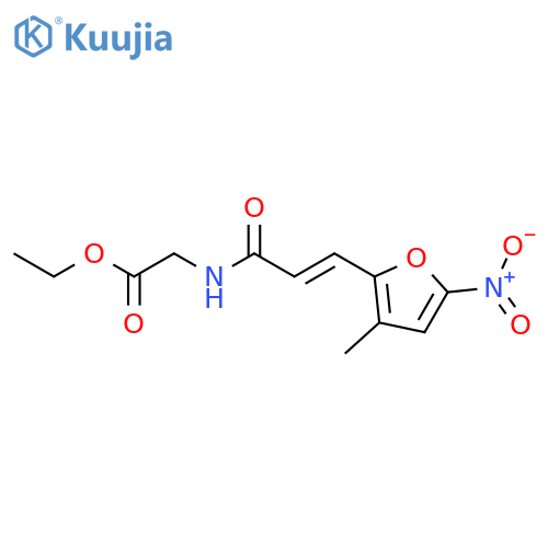 Glycine, N-[3-(3-methyl-5-nitro-2-furanyl)-1-oxo-2-propenyl]-, ethyl ester structure