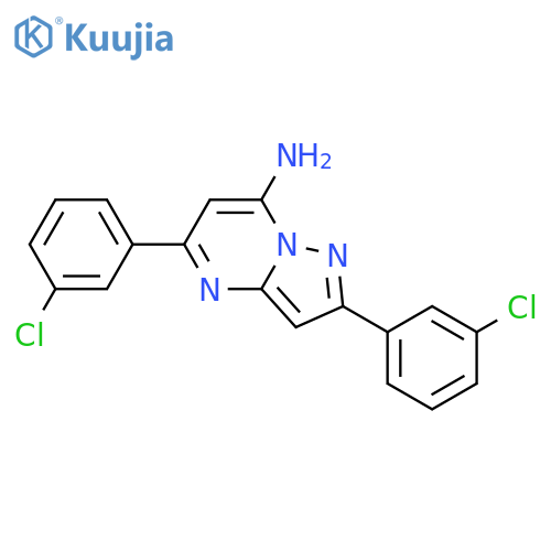 2,5-bis(3-chlorophenyl)pyrazolo1,5-apyrimidin-7-amine structure