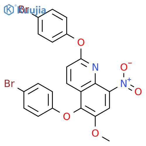 Quinoline, 2,5-bis(4-bromophenoxy)-6-methoxy-8-nitro- structure