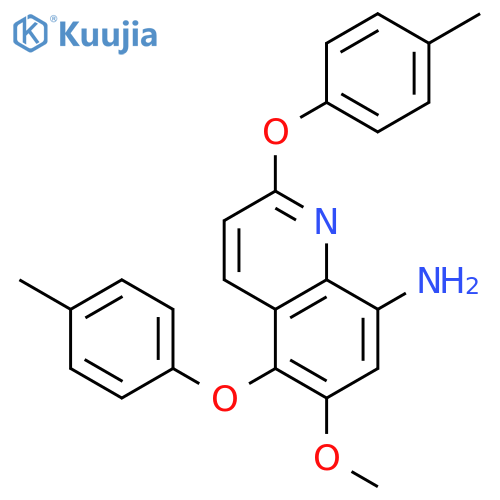 8-Quinolinamine, 6-methoxy-2,5-bis(4-methylphenoxy)- structure