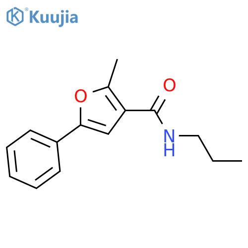 2-methyl-5-phenyl-N-propylfuran-3-carboxamide structure