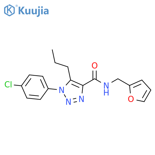 1-(4-chlorophenyl)-N-(furan-2-yl)methyl-5-propyl-1H-1,2,3-triazole-4-carboxamide structure