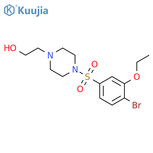 2-4-(4-bromo-3-ethoxybenzenesulfonyl)piperazin-1-ylethan-1-ol structure