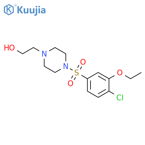 2-4-(4-chloro-3-ethoxybenzenesulfonyl)piperazin-1-ylethan-1-ol structure