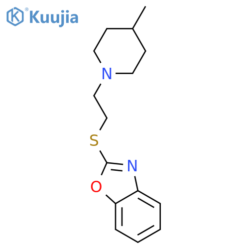 Benzoxazole, 2-[[2-(4-methyl-1-piperidinyl)ethyl]thio]- structure
