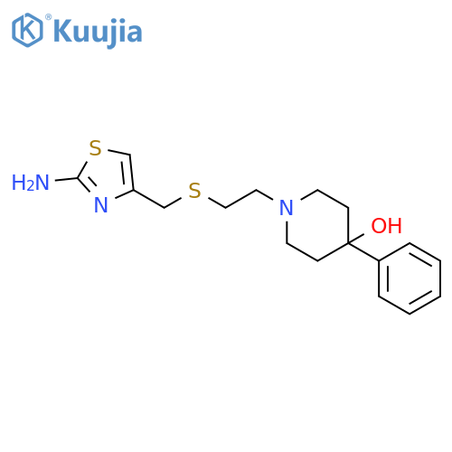 4-Piperidinol, 1-[2-[[(2-amino-4-thiazolyl)methyl]thio]ethyl]-4-phenyl- structure