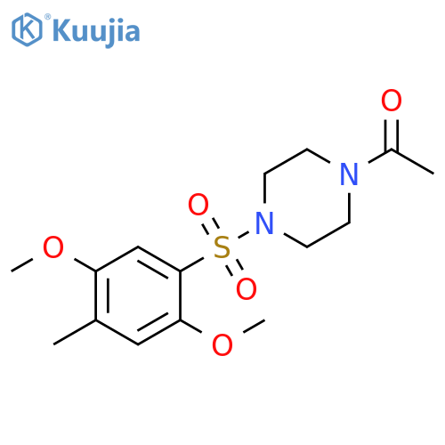 1-4-(2,5-dimethoxy-4-methylbenzenesulfonyl)piperazin-1-ylethan-1-one structure
