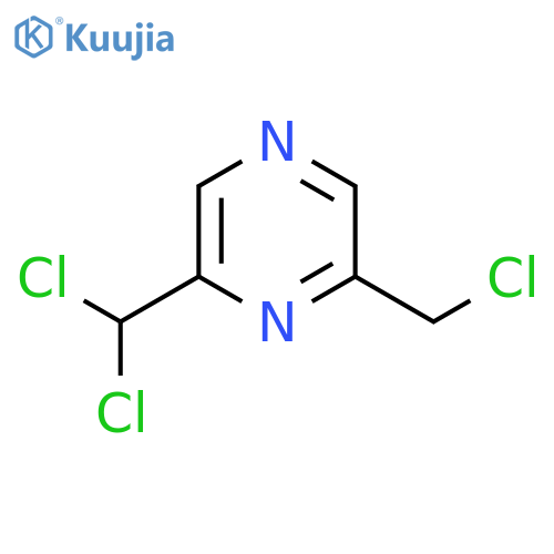 Pyrazine, 2-(chloromethyl)-6-(dichloromethyl)- structure