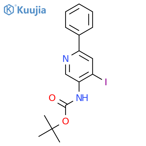 tert-Butyl 4-iodo-6-phenylpyridin-3-ylcarbamate structure
