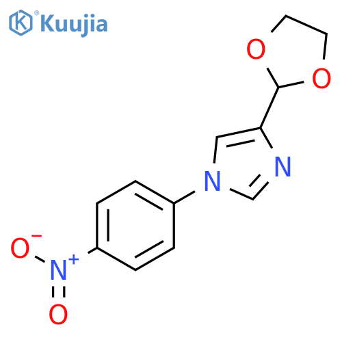1H-Imidazole, 4-(1,3-dioxolan-2-yl)-1-(4-nitrophenyl)- structure