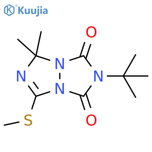 1H,5H-[1,2,4]Triazolo[1,2-a][1,2,4]triazole-1,3(2H)-dione,2-(1,1-dimethylethyl)-5,5-dimethyl-7-(methylthio)- structure