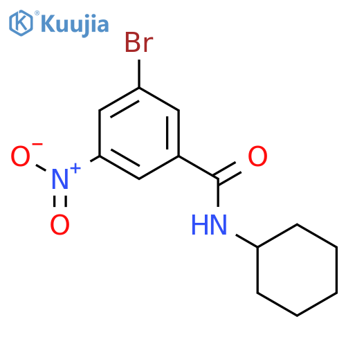 N-Cyclohexyl 3-bromo-5-nitrobenzamide structure