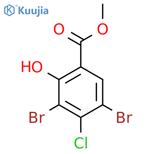 Methyl 3,5-dibromo-4-chloro-2-hydroxybenzoate structure