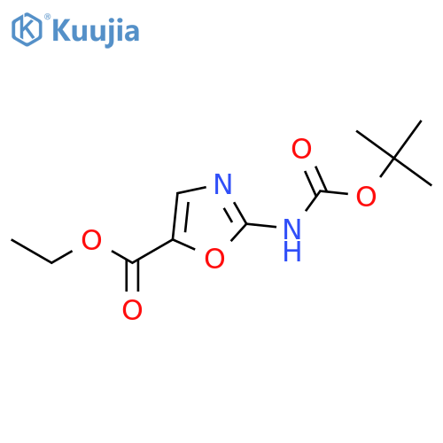 Ethyl 2-(t-butoxycarbonylamino)oxazole-5-carboxylate structure