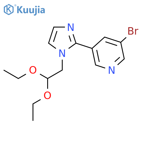 3-Bromo-5-(1-(2,2-diethoxyethyl)-1H-imidazol-2-yl)pyridine structure