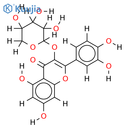 3-O-Arabinopyranoside-3,3',4',5,7-Pentahydroxyflavone structure