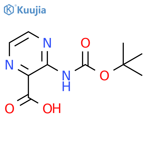 3-{[(tert-butoxy)carbonyl]amino}pyrazine-2-carboxylic acid structure